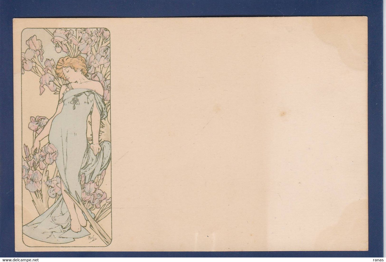 CPA Mucha Art Nouveau Illustrateur Femme Woman Non Circulé Voir Dos - Mucha, Alphonse