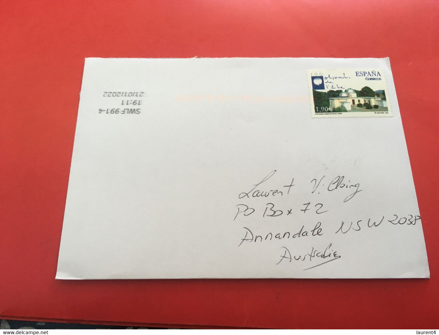 (2 F 37) Letter Posted From Spain To Australia During COVID-19 Pandemic - Covers & Documents