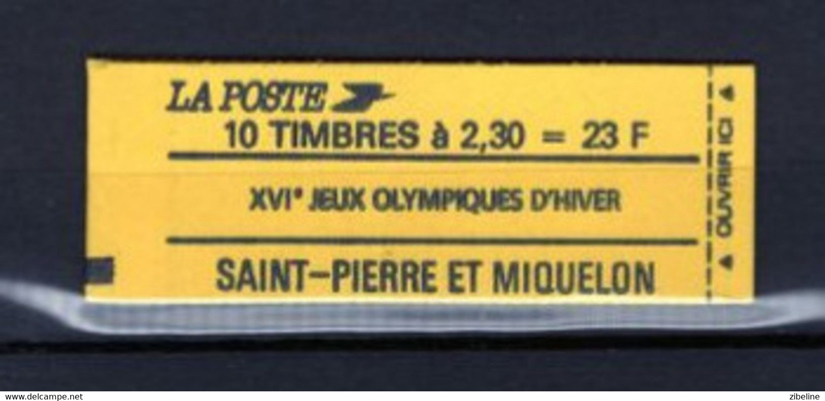 SAINT PIERRE ET MIQUELON  CARNET 16 JEUX OLYMPIQUES D' HIVER XX MNH - Booklets