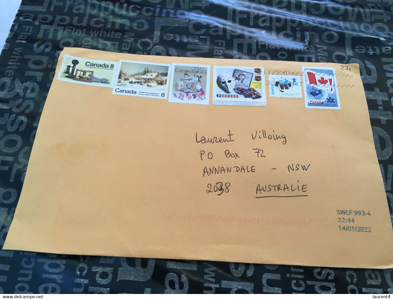 (2 F 39) LARGE Letter Posted From Canada To Australia During COVID-19 Pandemic - 2 Covers (30 X 23 Cm) - Lettres & Documents
