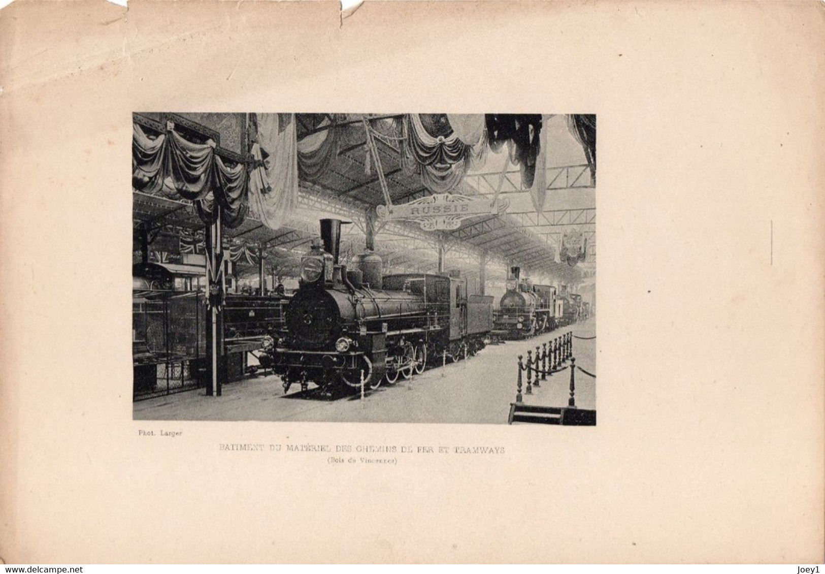 Photo Gravure Exposition Universelle 1900 Chemin De Fer - Non Classificati