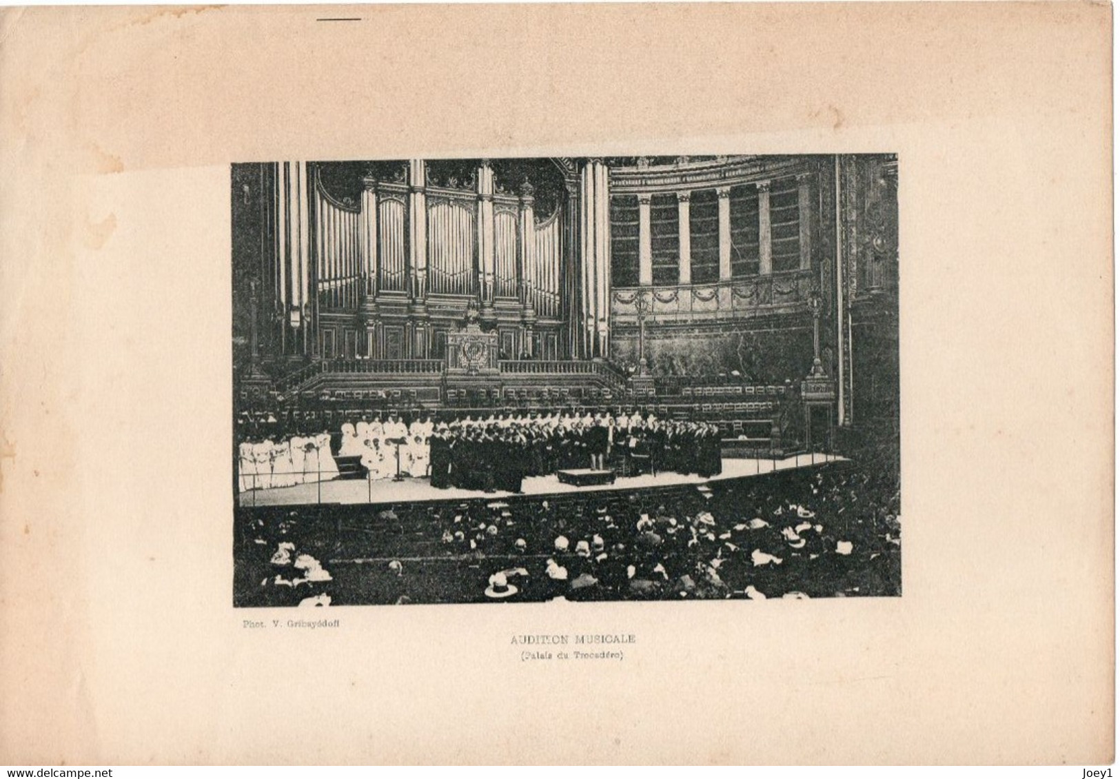 Photo Gravure Exposition Universelle 1900  Audition Musicale, Photo Gribayédoff - Non Classificati