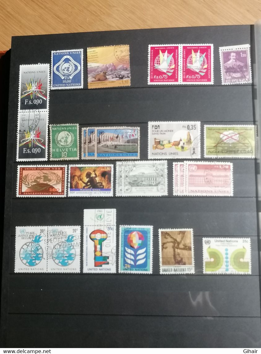 Timbres Des Nations-Unies (CH/USA) - Collections, Lots & Séries