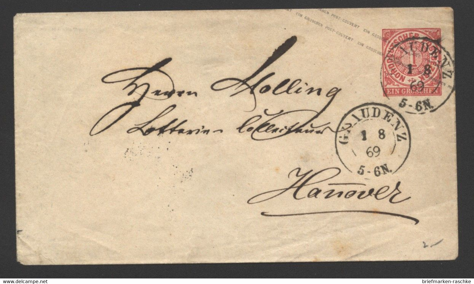 NDP.,NV-Stempel,Graudenz (212) - Entiers Postaux