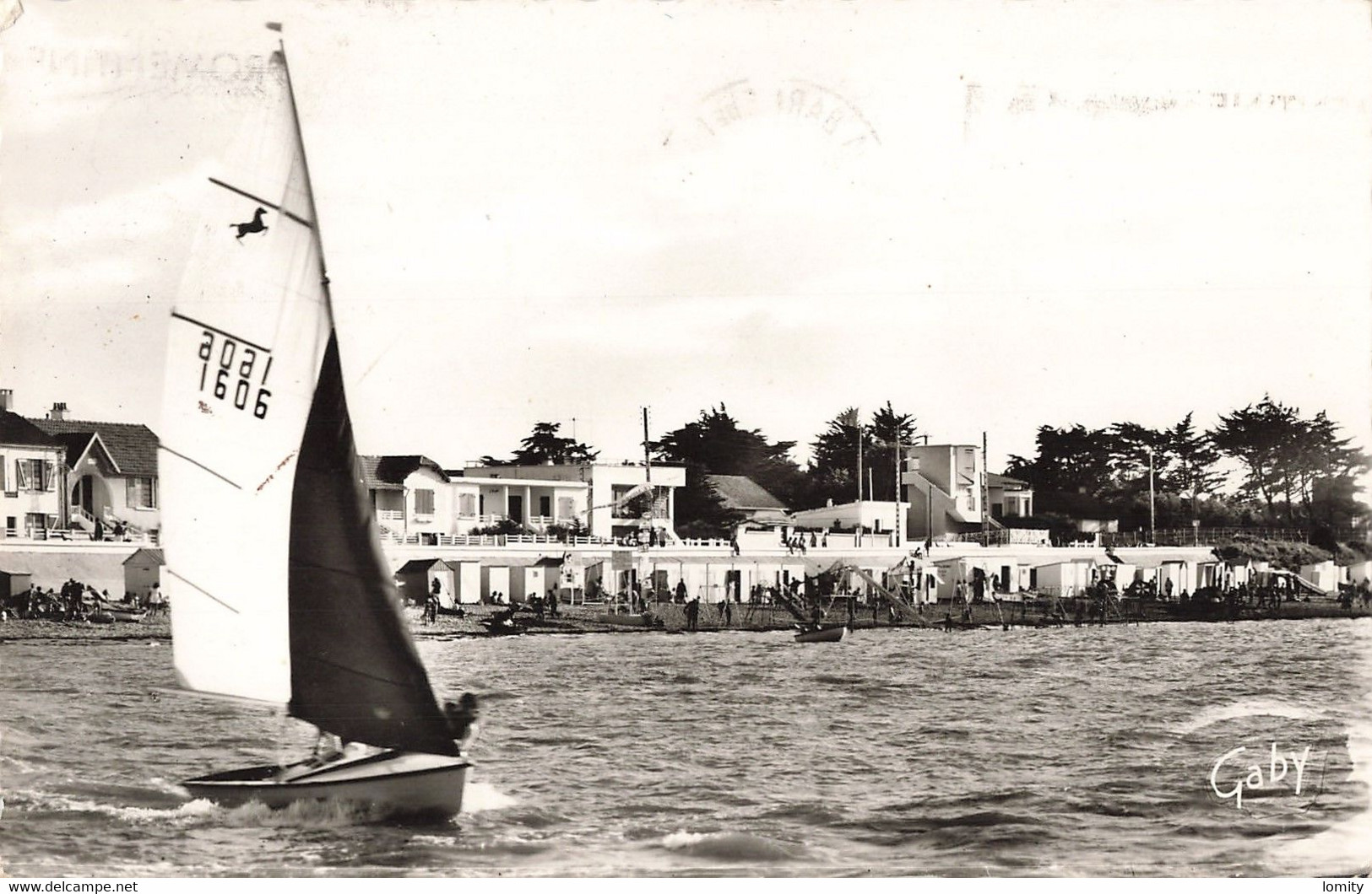 85 Fromentine La Plage Bateau Voilier Dériveur CPSM PF Cachet 1967 - Otros & Sin Clasificación