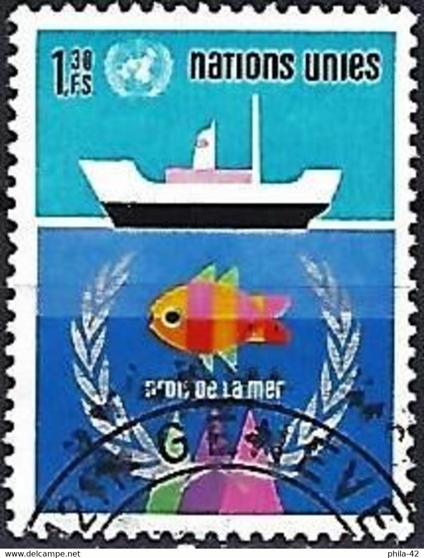 United Nations (Genova) 1974 - Mi 45 - YT 45 ( The Law Of The Sea ) - Oblitérés