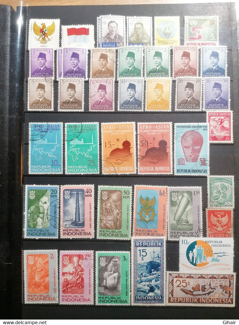 Timbres D'Indonésie - Collections, Lots & Séries