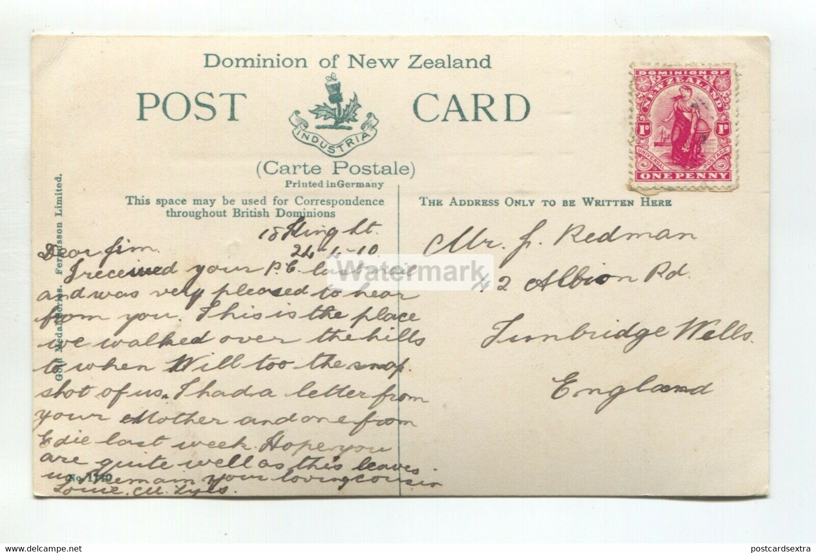 New Zealand - Governor's Bay, Near Christchurch - Postcard From 1910 - Nouvelle-Zélande