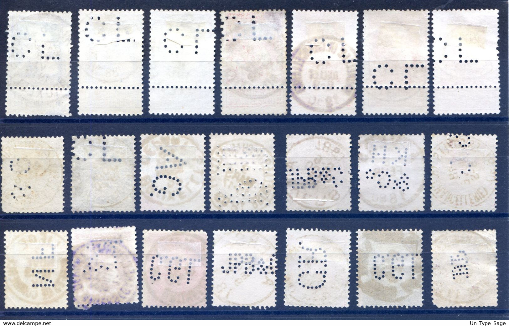 Belgique, Lot De 21 Timbres PERFORES Divers - (F2042) - Unclassified