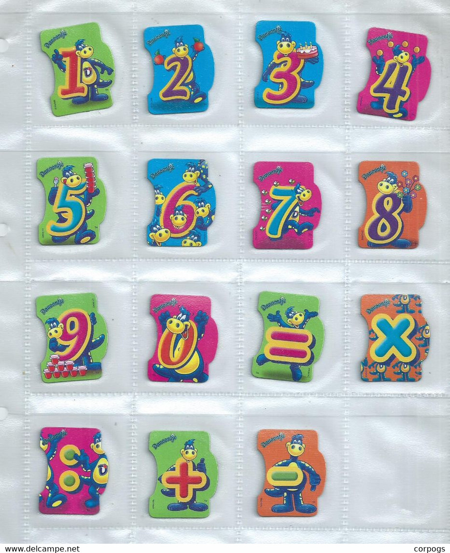 Complete Set Danone Number Magneten Nederland Magnets Aimant Danoontje - Lettres & Chiffres