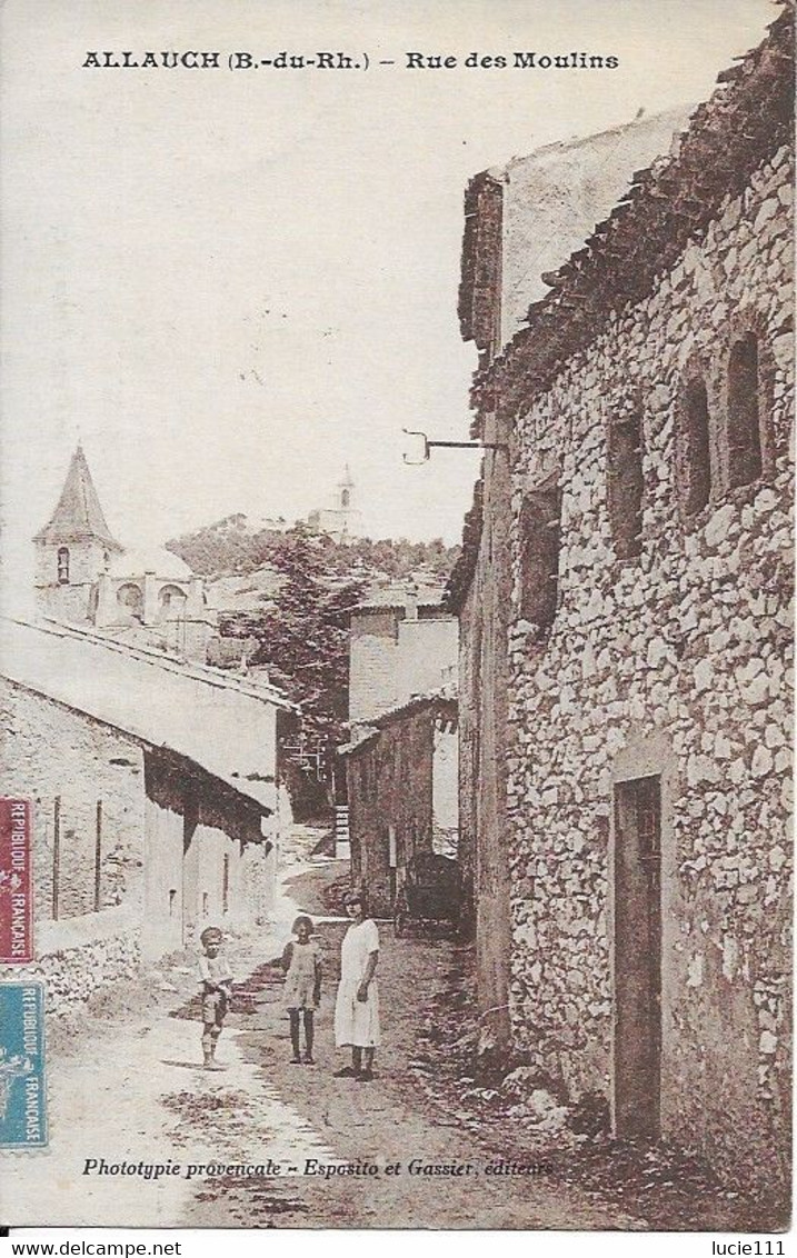 Rue Des Moulins Carte En Bon état - Allauch