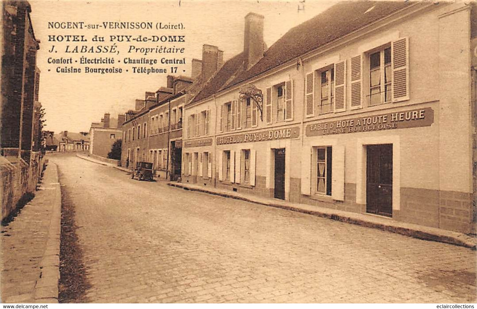 Nogent Sur Vernisson          45         Hôtel Du Puy De Dôme . Labassé Propriétaire        (voir Scan) - Otros & Sin Clasificación