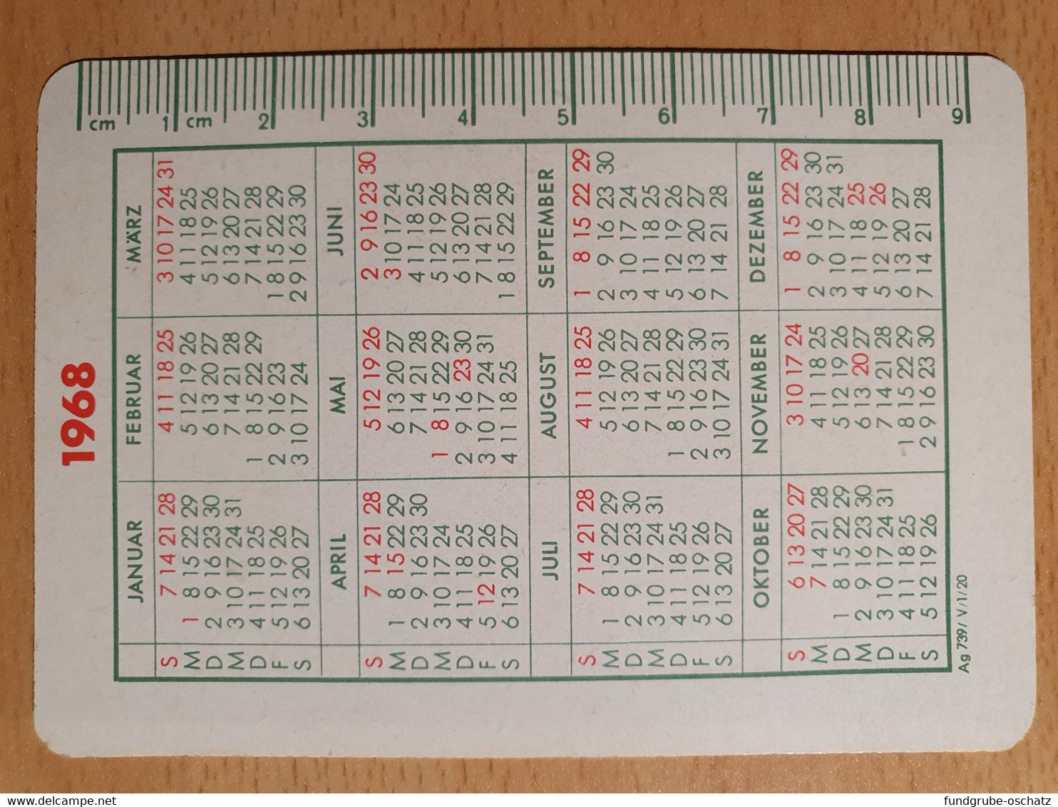 Pocket Calendar Taschenkalender DDR East Germany Fisch Auf Jeden Tisch 1968 - Petit Format : 1961-70