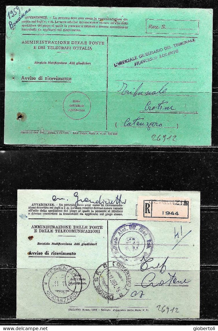 Italia/Italy/Italie: Lotto Di 6 Documenti Postali, Lot Of 6 Postal Documents. Loto Di 6 Documents Postaux - Lotti E Collezioni