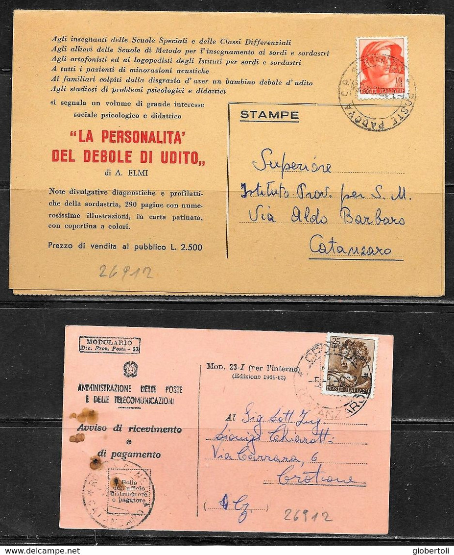 Italia/Italy/Italie: Lotto Di 6 Documenti Postali, Lot Of 6 Postal Documents. Loto Di 6 Documents Postaux - Lotti E Collezioni