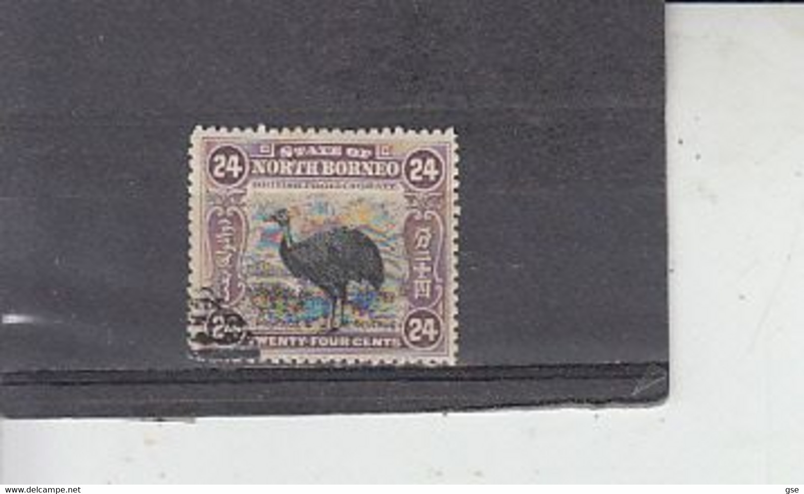 NORTH BORNEO  1909-11 - Yvert   142° - Struzzo - Serie Corrente = - Autruches