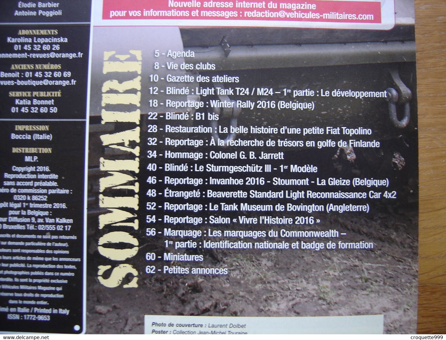 VEHICULES MILITAIRES MAGAZINE 68 Materiel Armee Sommaire En Photo AFFICHE POSTER - Armas