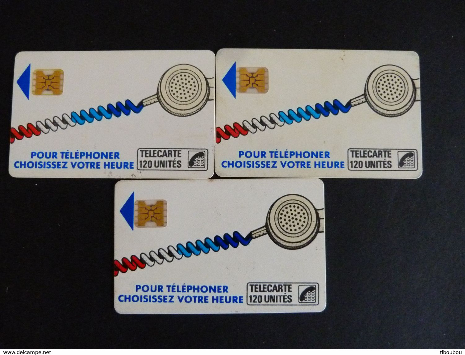 LOT DE 3 TELECARTES CORDONS BLANCS 120 UNITES - 600 Agences