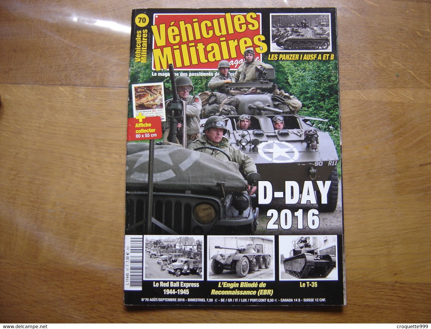 VEHICULES MILITAIRES MAGAZINE 70 Materiel Armee Sommaire En Photo AFFICHE POSTER - Waffen