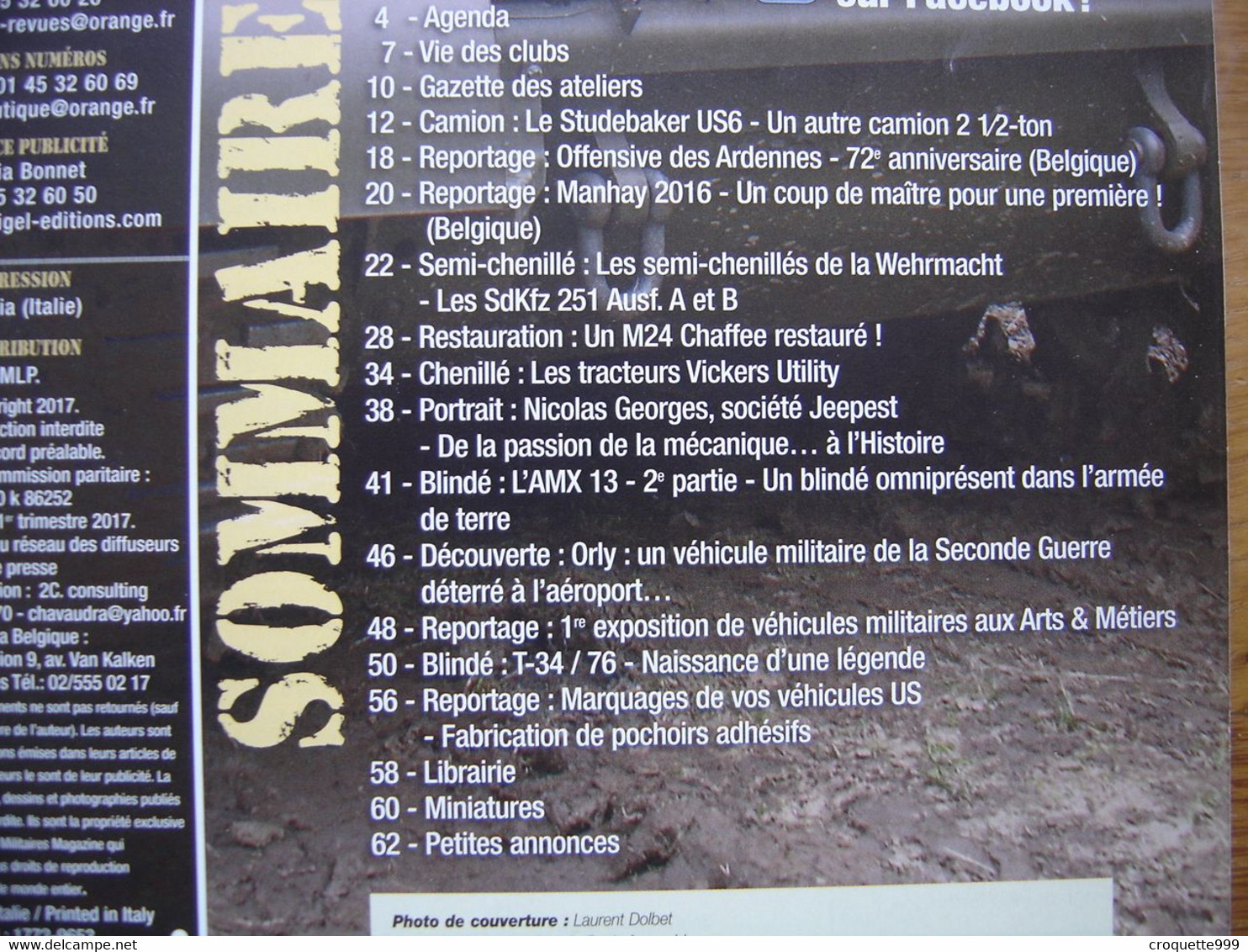 VEHICULES MILITAIRES MAGAZINE 73 Materiel Armee Sommaire En Photo AFFICHE POSTER - Armes