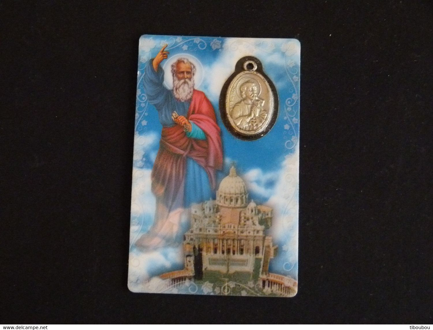 CARTE AVEC MEDAILLE VATICAN SAINT PIERRE ORACAO SAO PEDRO APOSTOLO - Andere & Zonder Classificatie