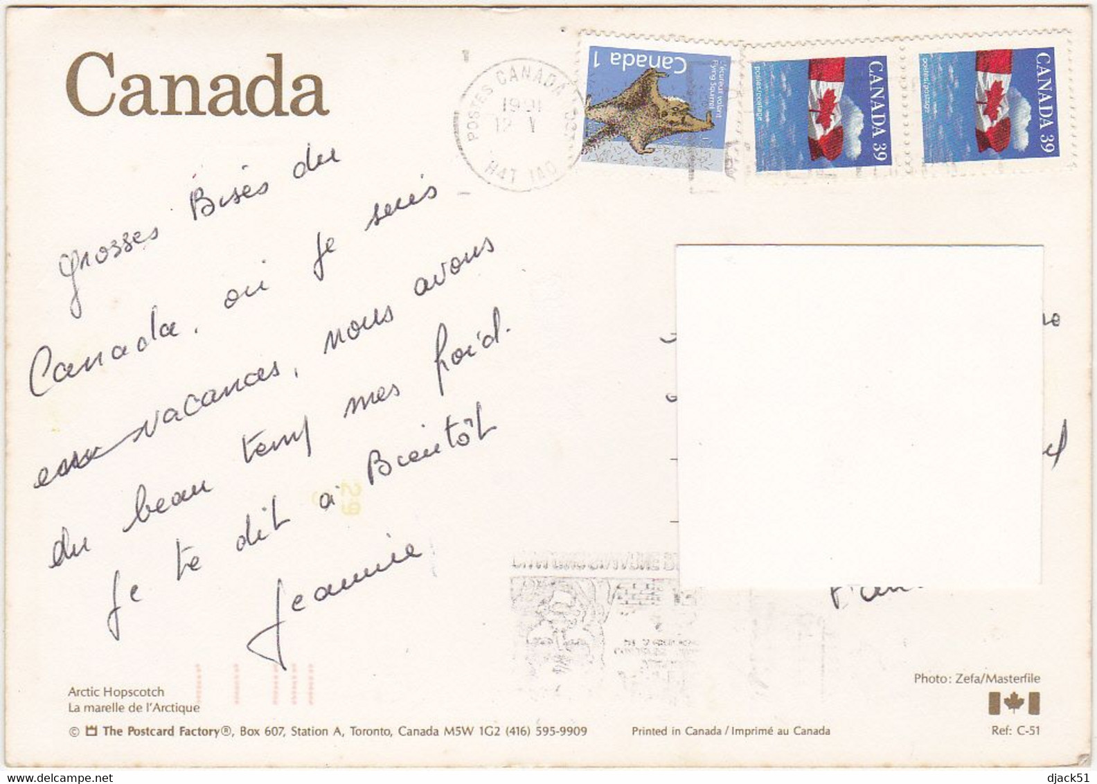 Canada - Arctic Hopscotch - La Marelle De L'Arctique (Ours Polaires) - Timbres - Stamps - 1991 - Moderne Ansichtskarten