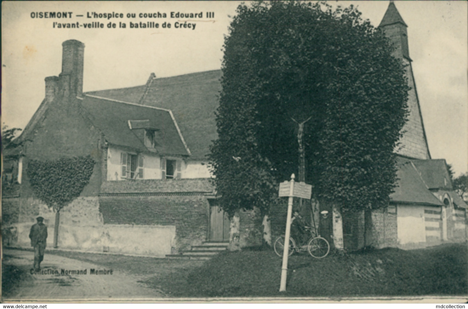 80 OISEMONT / 'Hospice Où Coucha Edouard III / CARTE ANIMEE - Oisemont