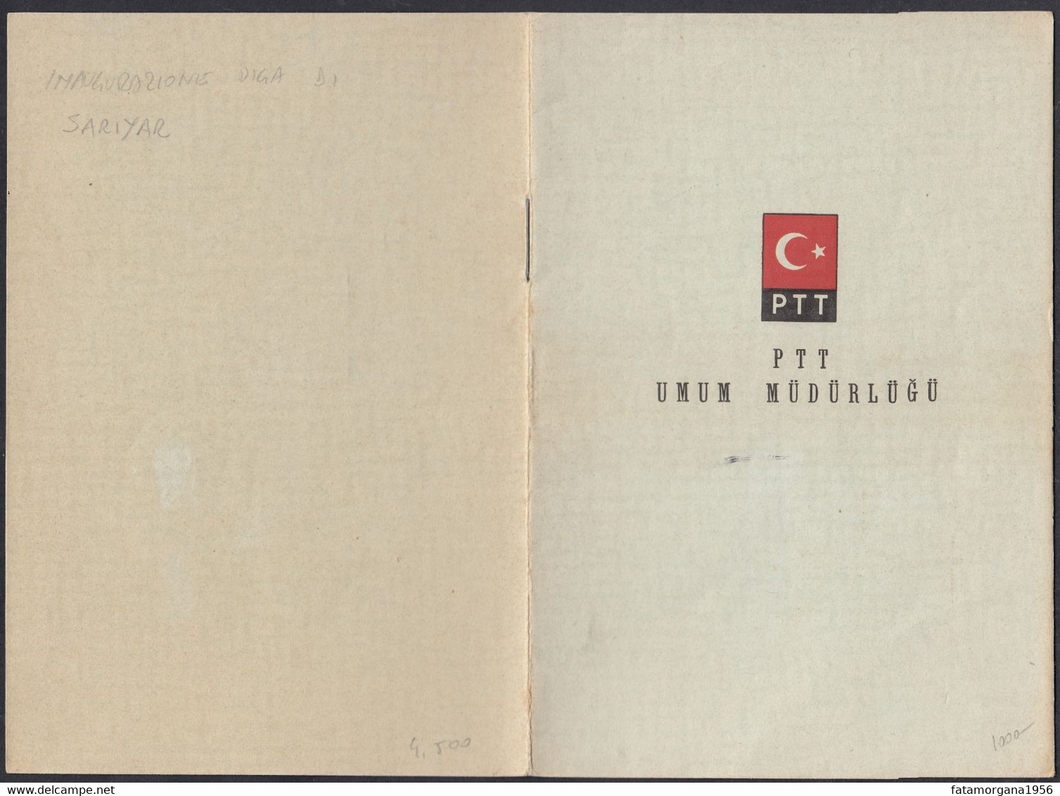 TURCHIA - 1956 - Opuscolo Dell'Amministrazione Generale Delle Poste - Carnets