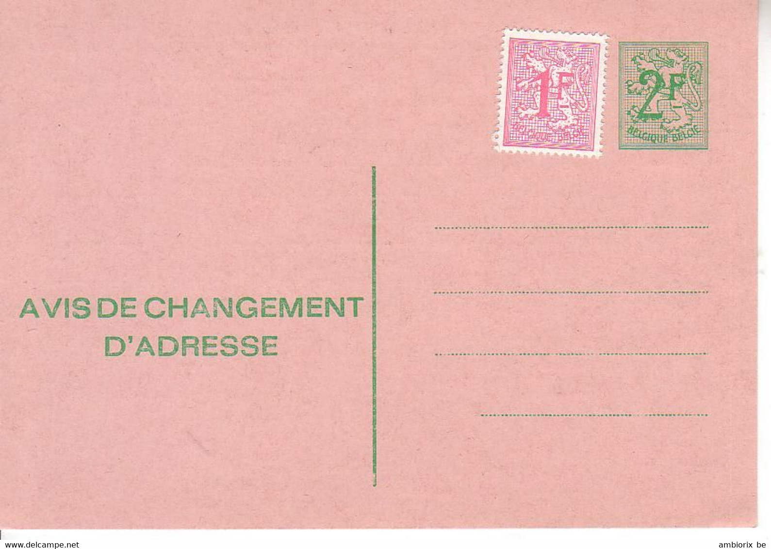 Avis De Changement D'adresse 17 F - 17 III - Timbre - Addr. Chang.