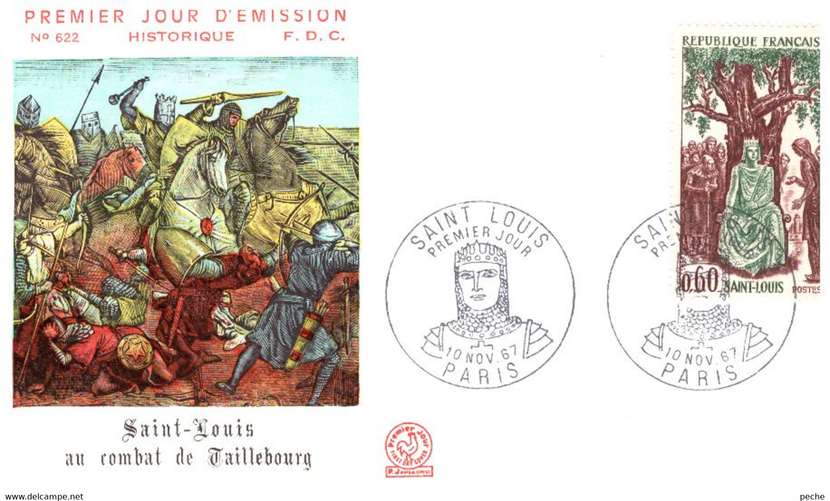 N°90195 -FDC Saint Louis Au Combat De Taillebourg- - Altri & Non Classificati