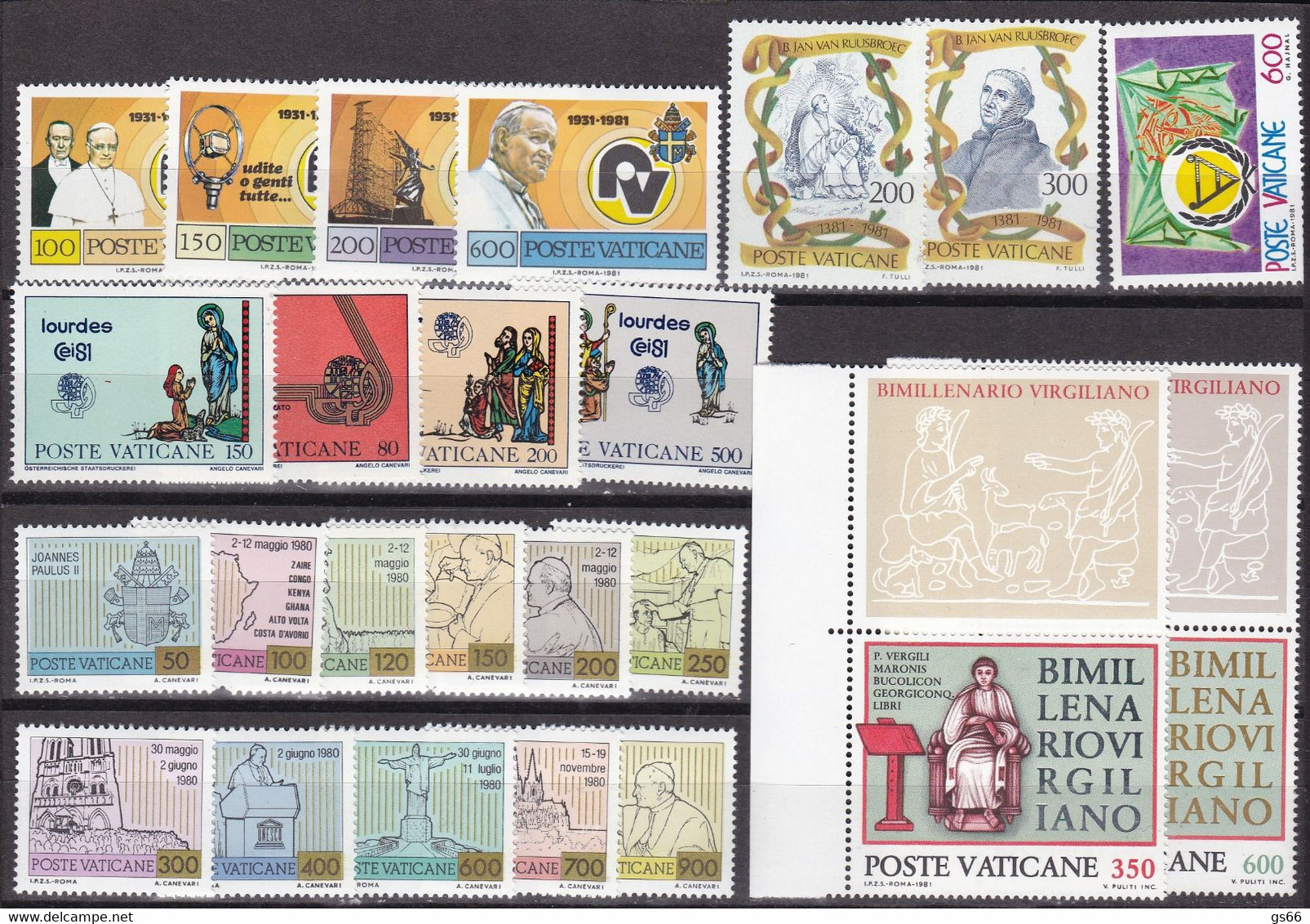 Vatican,  1981, 779/02,  MNH **,  Jahrgang  Komplett - Annate Complete