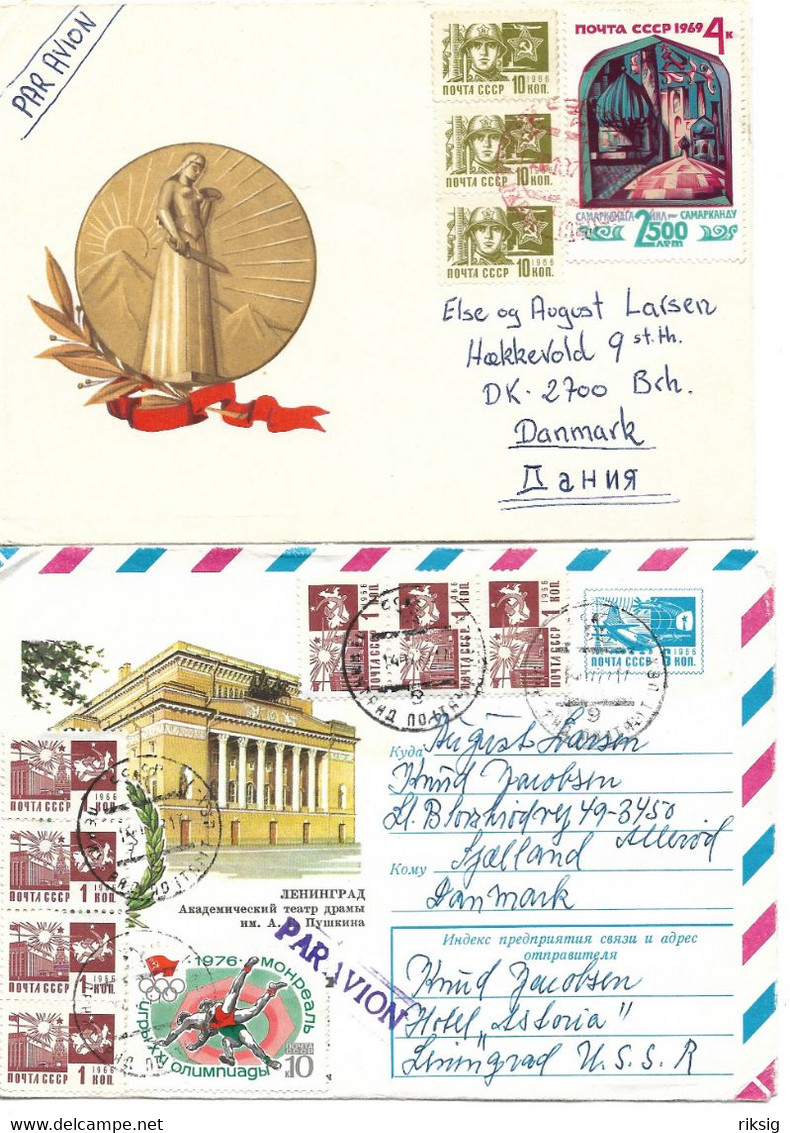 USSR Russia  Airmail. 2 Covers  -  H-1822 - Briefe U. Dokumente