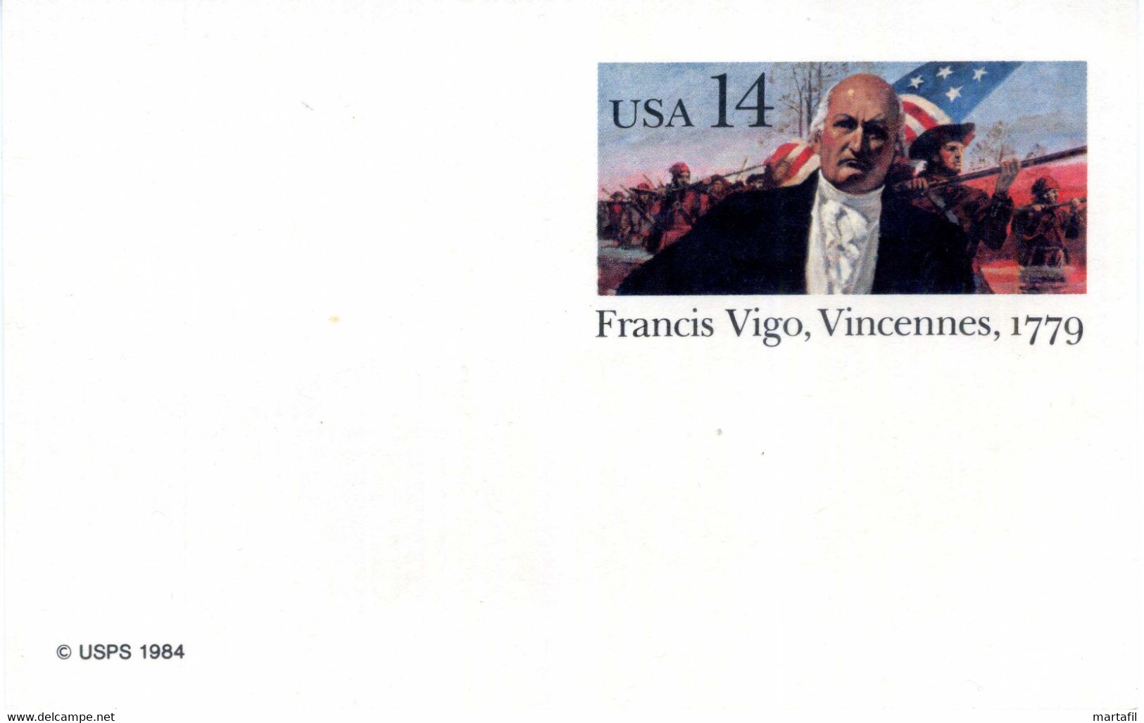 1986 Interi Postali C206a (USA) NUOVO Francesco Vico - Entero Postal