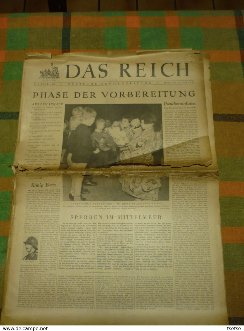 Journal De Propagante Allemand DAS REICH édité Par Le Parti National-socialiste - Janvier 1941  N° 4 - Tedesco