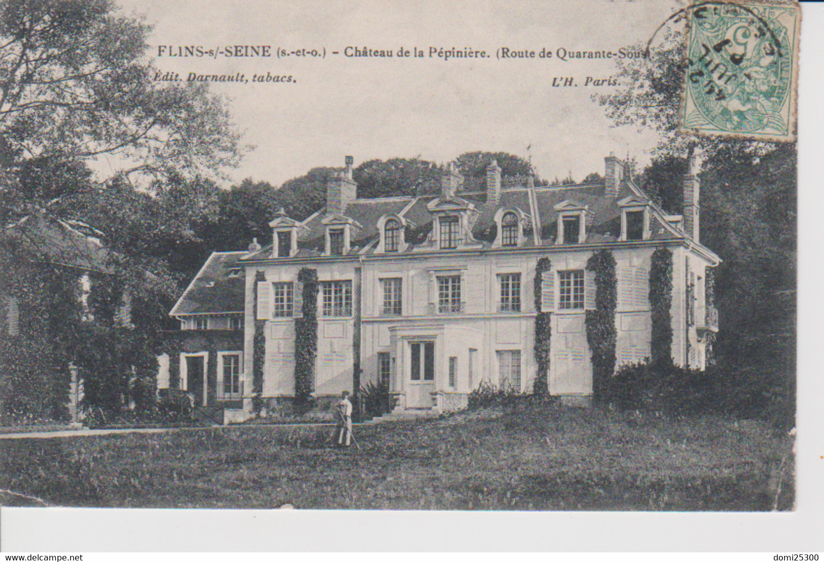 78 – FLIN SUR SEINE – Château De La Pépinière – CPA écrite Au Verso - Flins Sur Seine