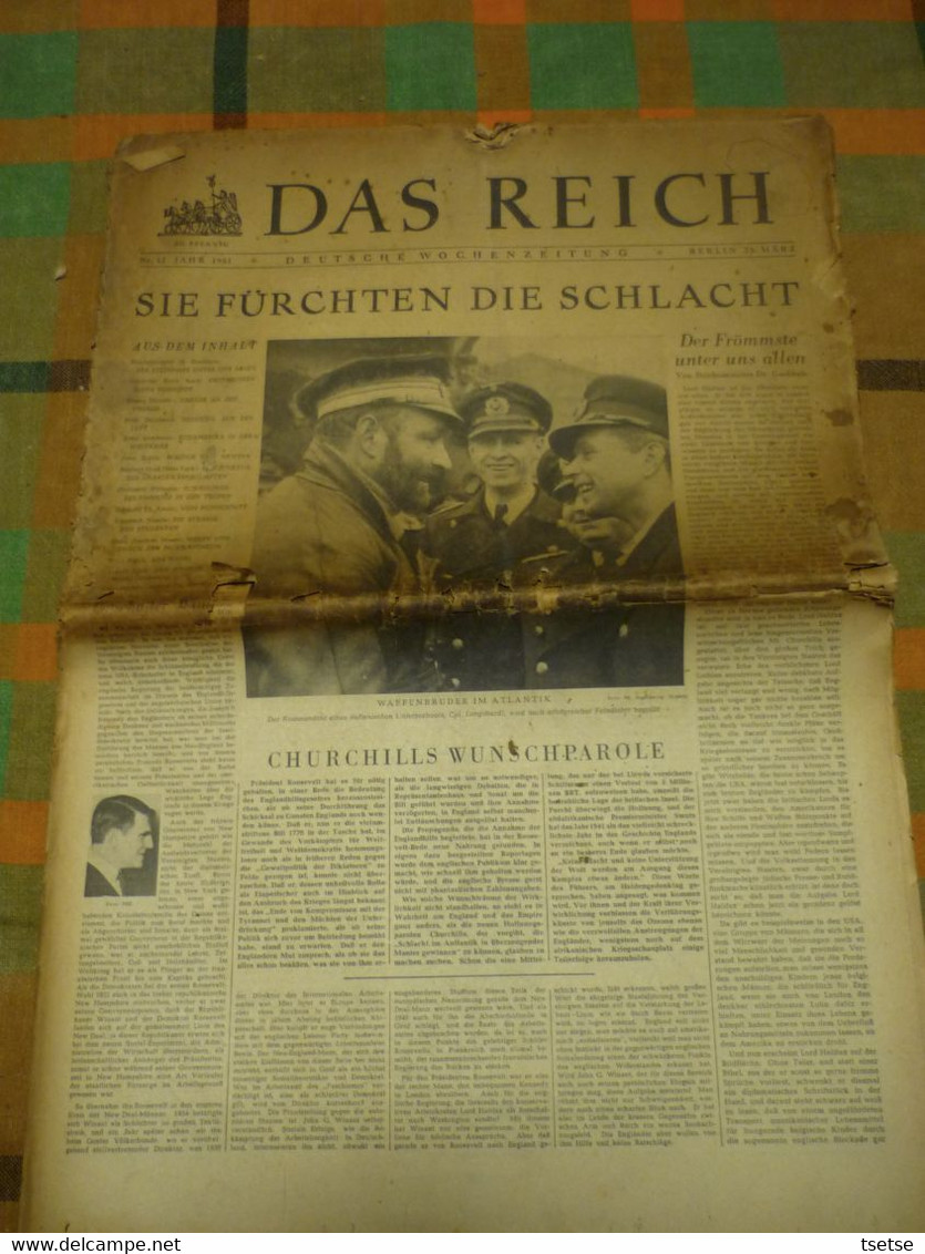 Journal De Propagante Allemand DAS REICH édité Par Le Parti National-socialiste - Mars 1941 N° 12 - Tedesco