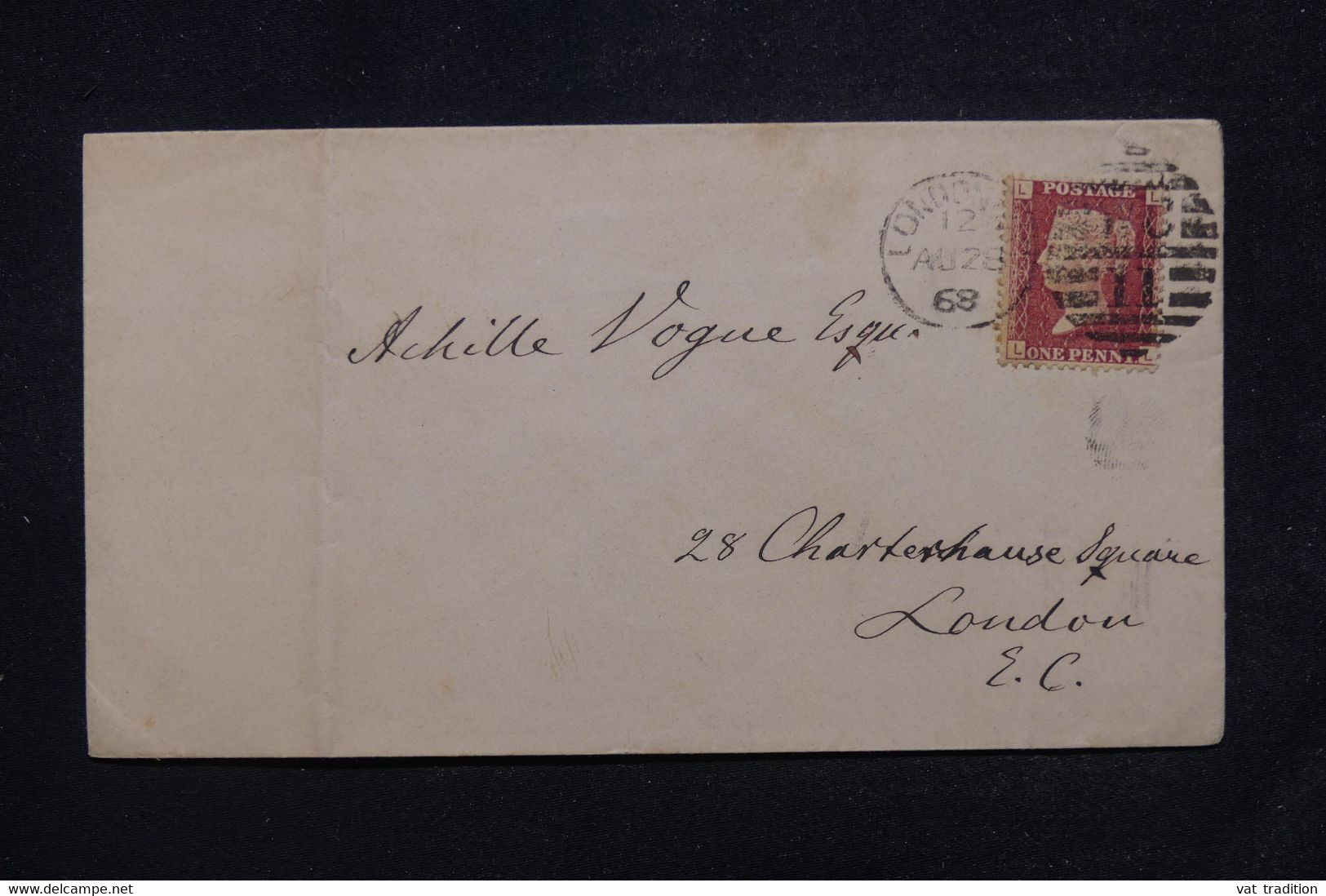 ROYAUME UNI - Victoria 1.p Sur Enveloppe De Londres Pour Londres En 1868 - L 115367 - Briefe U. Dokumente