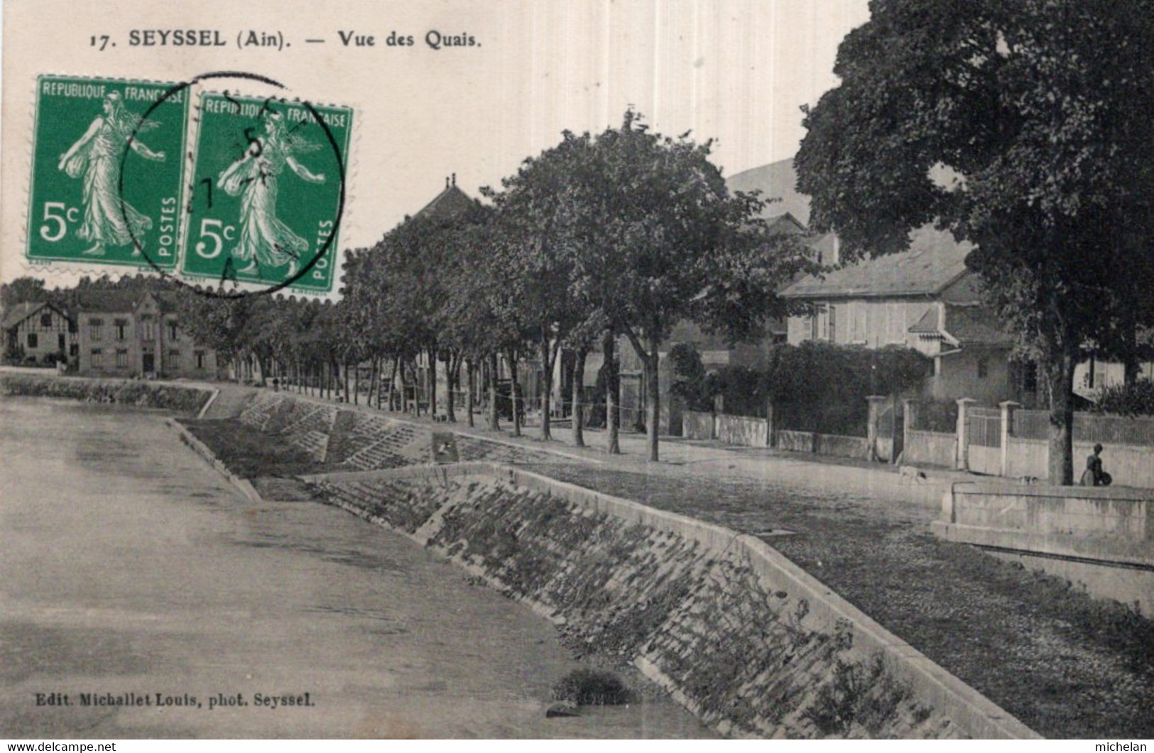 CPA   01   SEYSSEL---VUE DES QUAIS---1910 - Seyssel