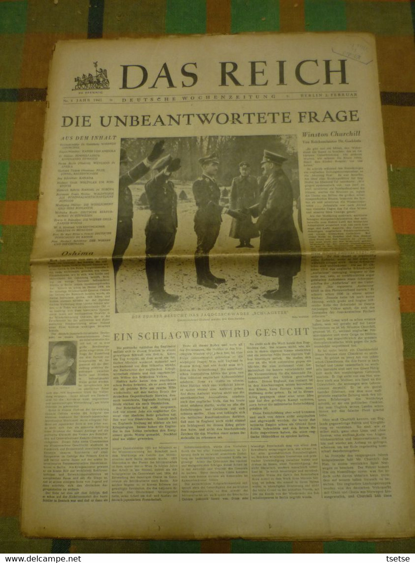 Journal De Propagante Allemand DAS REICH édité Par Le Parti National-socialiste / Hitler - Février 1941  N° 5 - Deutsch