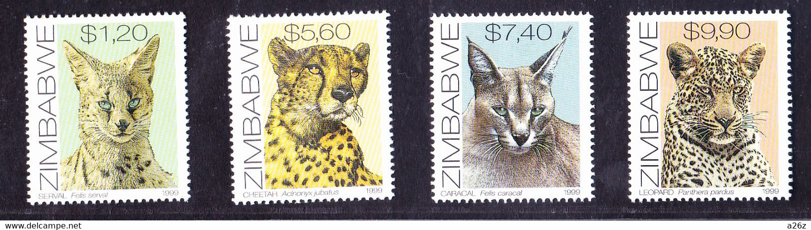 Zimbabwe 1999 Wild Cats 4V MNH - Zimbabwe (1980-...)