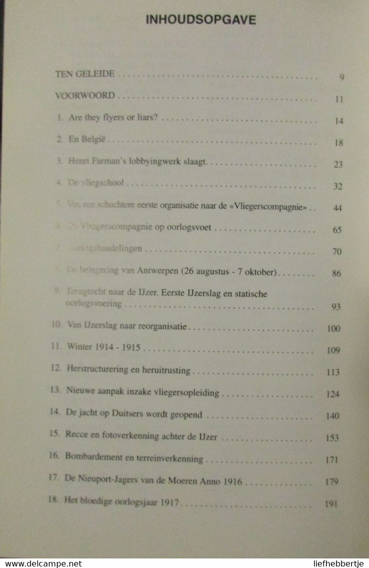 Geschiedenis Van De Belgisch Militaire Vliegerij 1910-1918 - Door L. Vrancken - 1999 - Aviazione