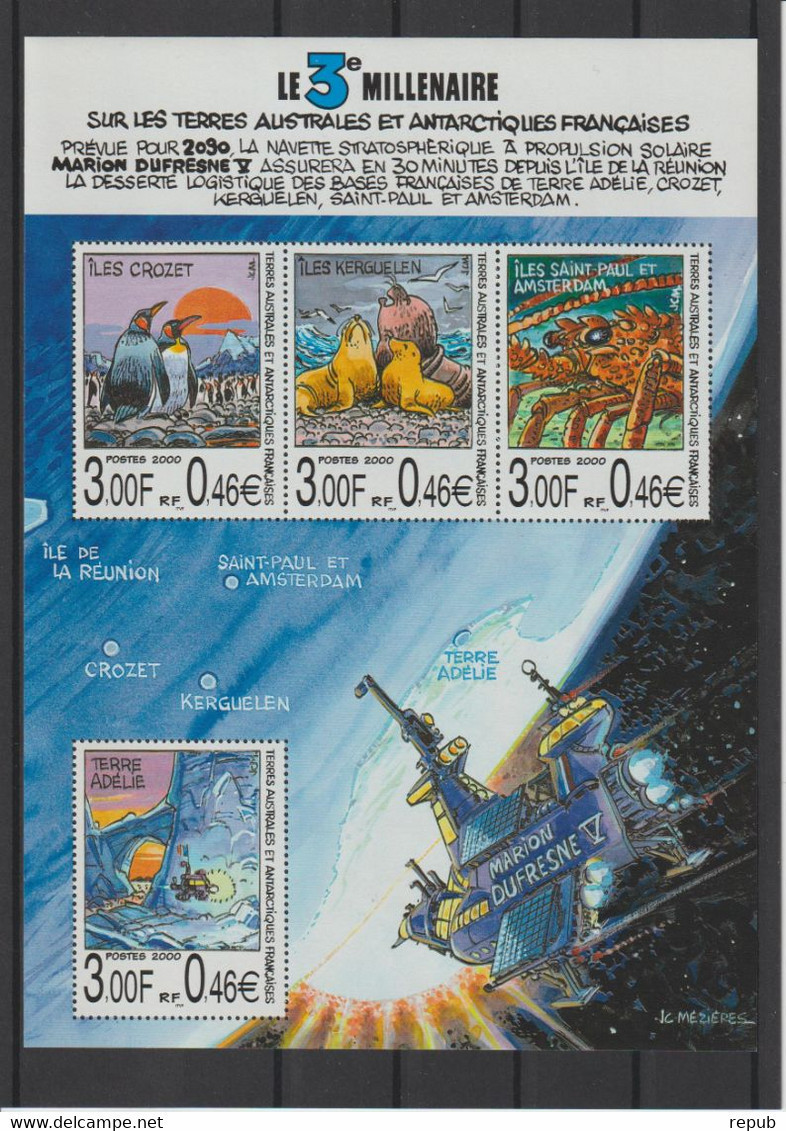 TAAF Année Complète 2000 264 à 286 ** MNH - Annate Complete