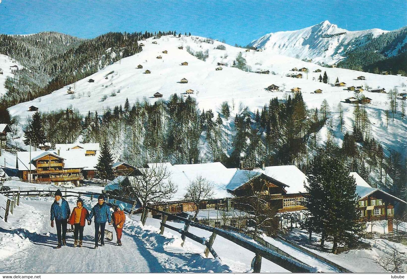 Habkern - Augstmatthorn, Winternachmittag         Ca. 1965 - Habkern