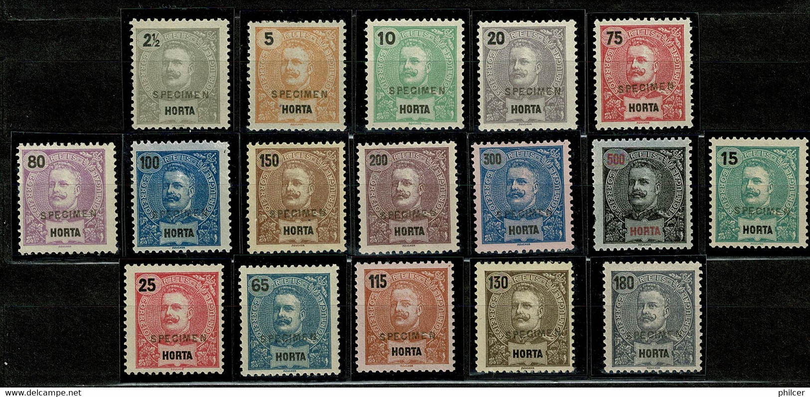 Horta, 1897/905, # 13/5, 17, 20/8, 30, 32/4, SPECIMEN, MNG And MH - Horta