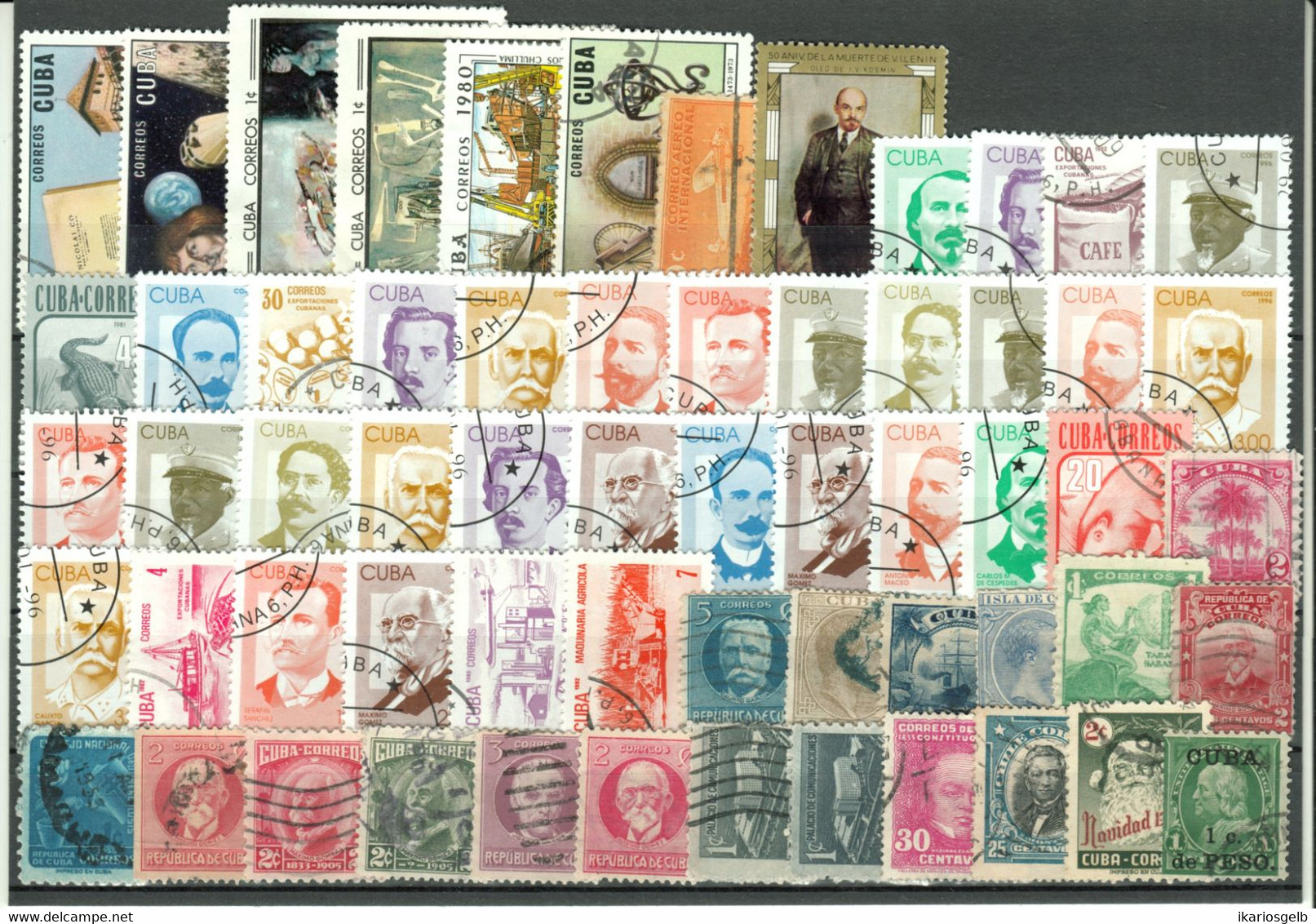 Cuba Kuba " Varied Lot 60 O Older Stamps " From Upgiven Collections - Verzamelingen & Reeksen