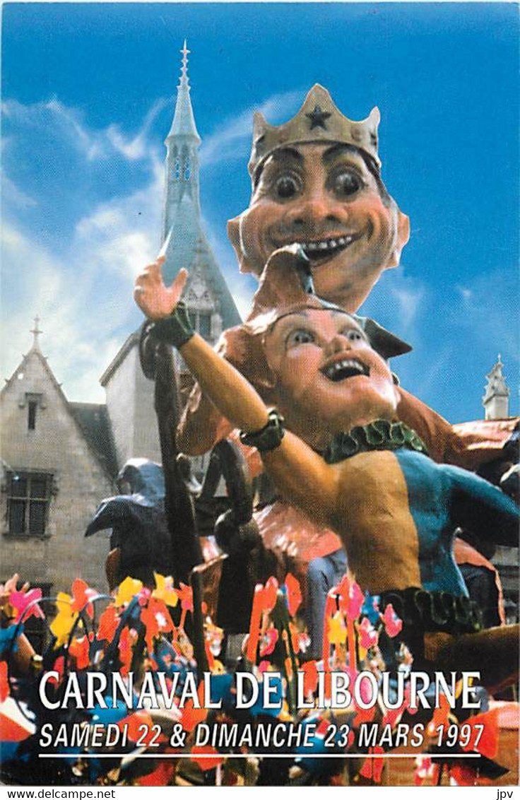 CARNAVAL DE LIBOURNE. 1997. CARTE DES FESTIVITES. - Libourne