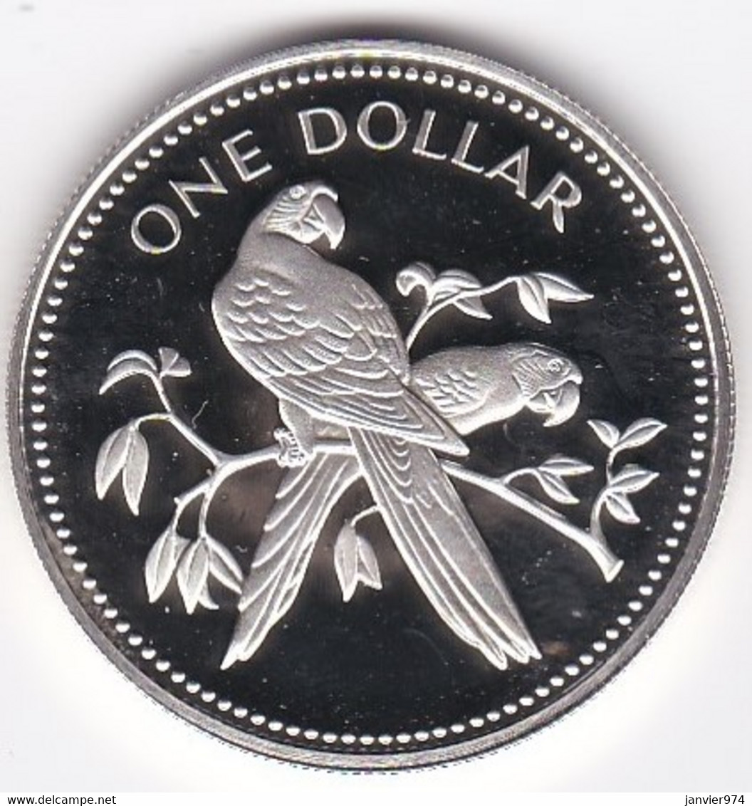 Belize 1 Dollar 1974 , Oiseau, En Argent,  Silver PROOF, UNC, KM# 43a - Belize