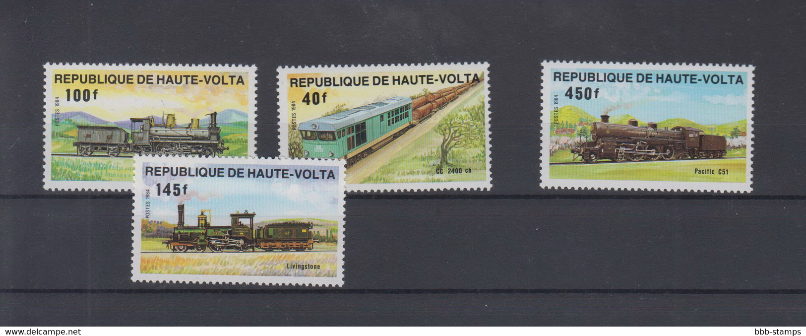 Ober Volta Michel Cat.No. Mnh/** 968/971 Trains - Upper Volta (1958-1984)