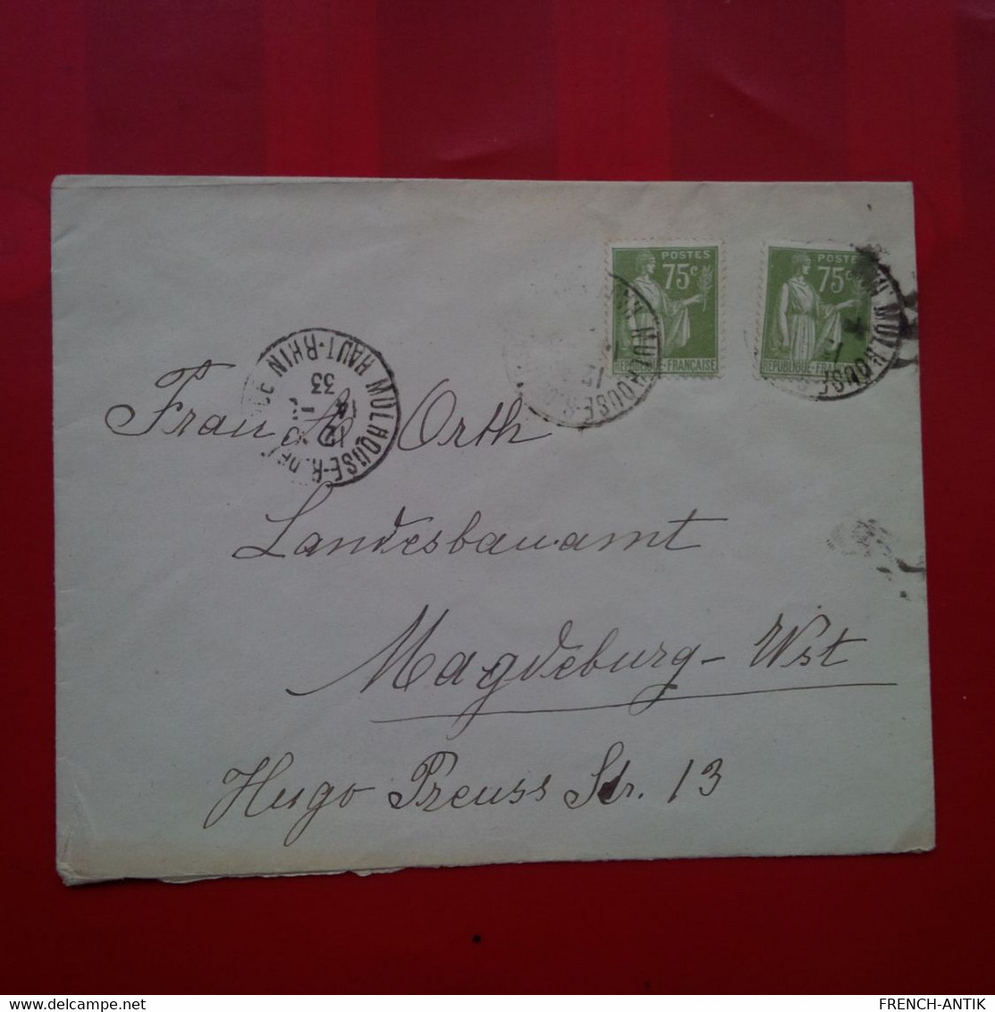 LETTRE MULHOUSE POUR ALLEMAGNE - Lettres & Documents