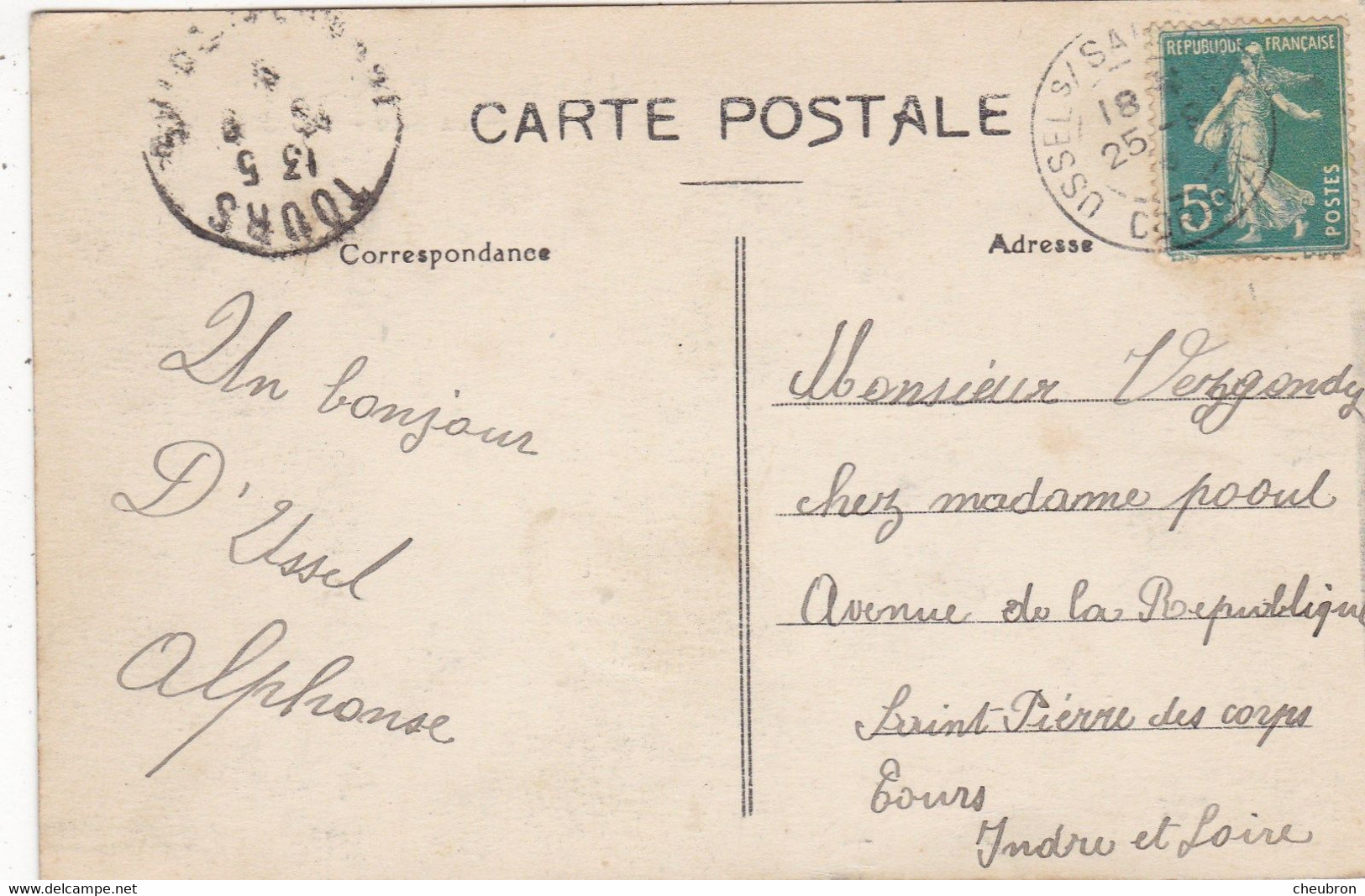 19. USSEL. CPA . LA GARE . VUE GENERALE.  ANNEE 1911+ TEXTE - Ussel